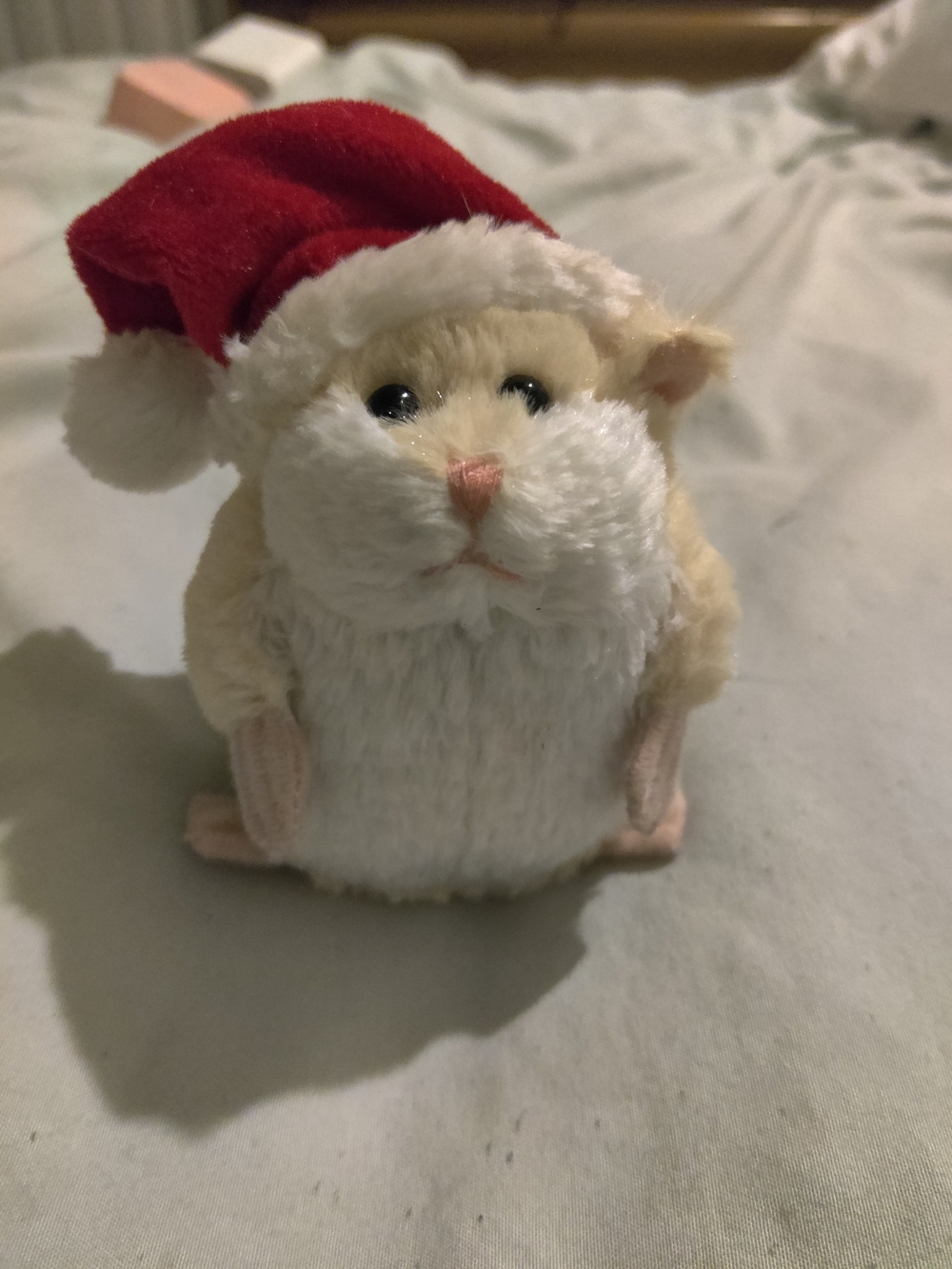 GANZ Plush Hamster with Red Santa Hat